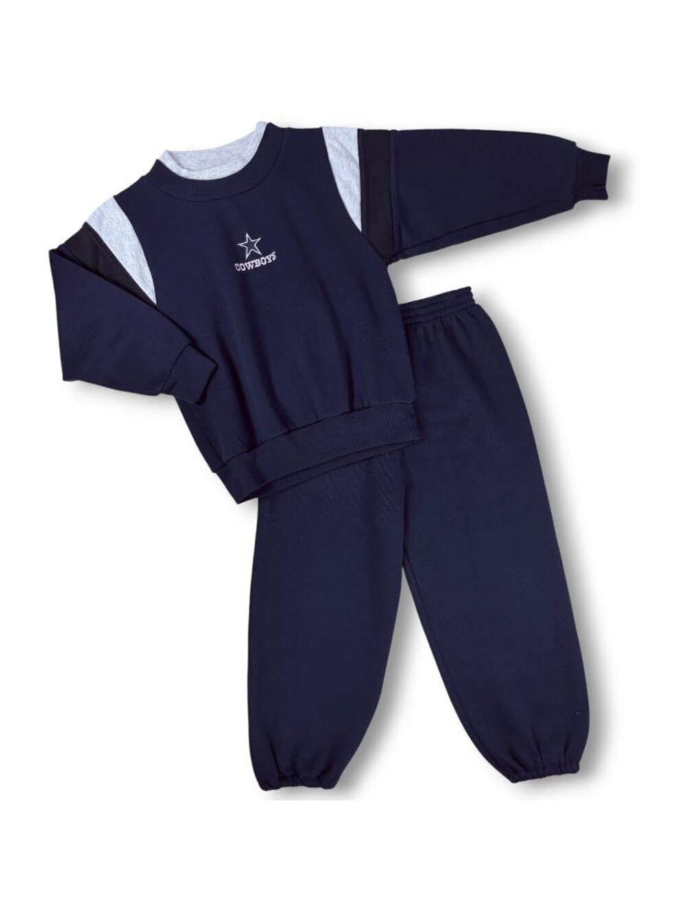 Vintage Dallas Cowboys 1990s Navy Tracksuit Sweatsuit Outfit Set 4T / 4